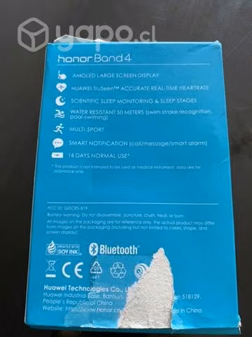 Honor Band4 AMOLED touch screen display