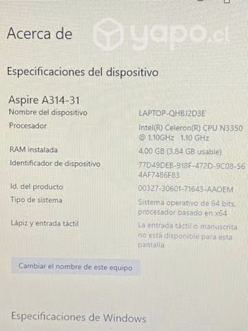 Notebook Acer 3