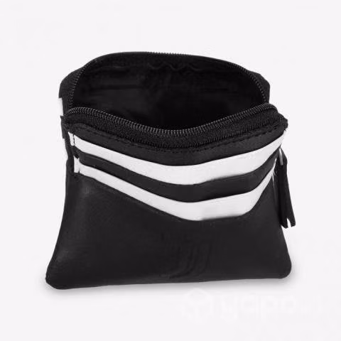 Juventus Tarjetero 100% Cuero Negra C/ Logo - Imagen 2