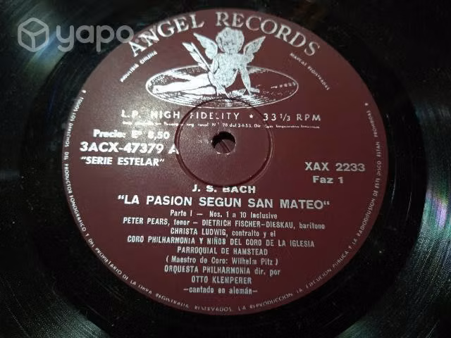 5 vinilos antiguos de colección ,San mateo_33.1/3