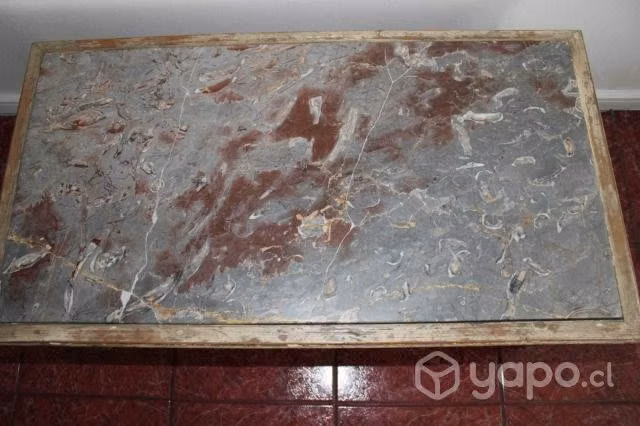 Mesa de centro de madera y mármol
