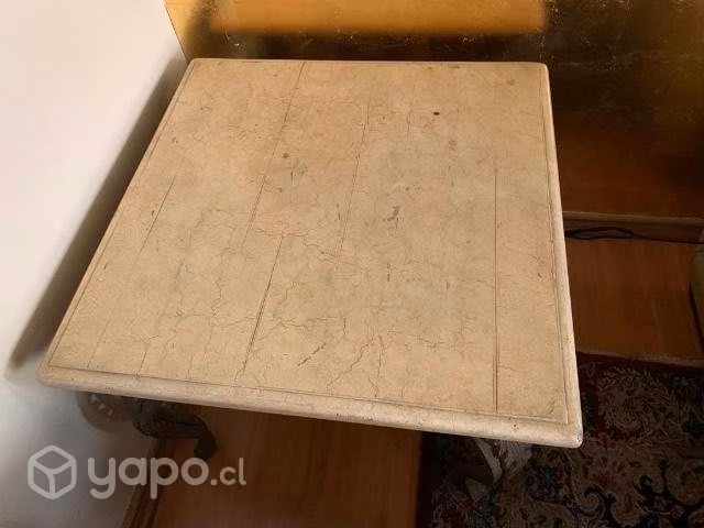 Mesa lateral antigua con cubierta de Marmol - Imagen 4