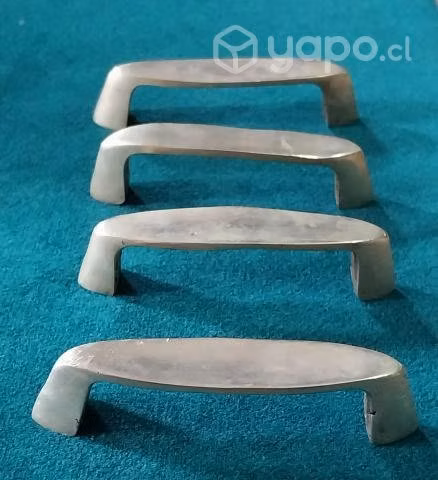 Set de 4 tiradores lisos de bronce - Imagen 4