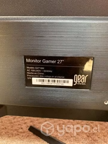 Monitor gamer 27"
