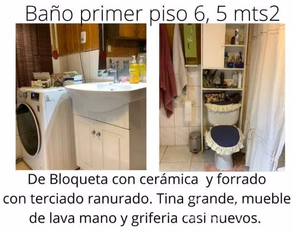 Casa central de 2 pisos sólida, ampliable