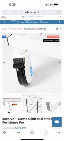 Cama Clinica First Care Manual - Imagen 2