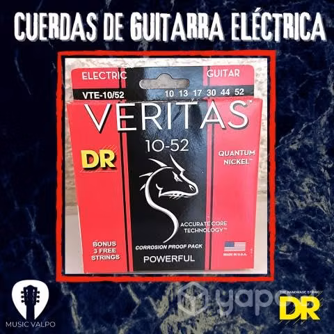 Cuerdas de guitarra eléctrica dr veritas 10-52