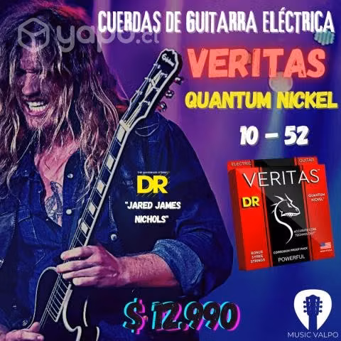 Cuerdas de guitarra eléctrica dr veritas 10-52
