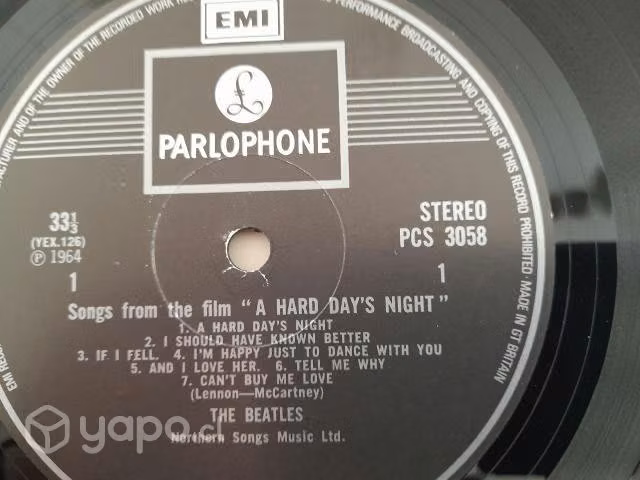 Vinilo The Beatles "A Hard Days Night" UK 1976