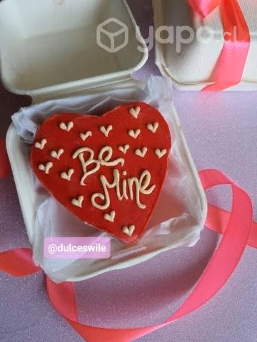 Mini torta corazón lunch cake personalizado