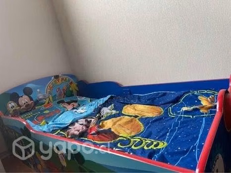 Cama de transición mickey mas colchón y sabanas