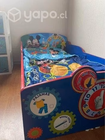 Cama de transición mickey mas colchón y sabanas