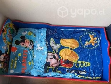 Cama de transición mickey mas colchón y sabanas