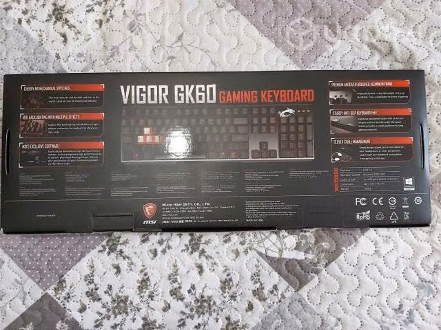 Teclado mecanico MSI Vigor GK60 CR US