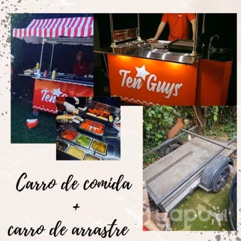 Carro de comida más carro de arrastre
