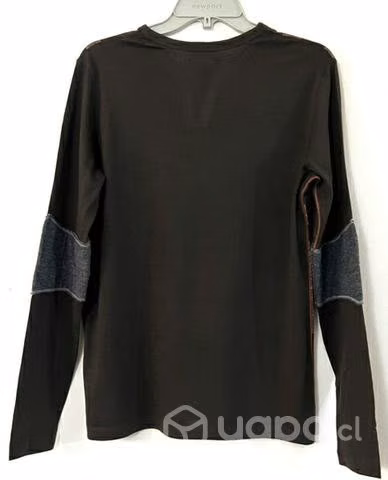 Polera Marca Custo Barcelona Talla 1 O S Café - Imagen 5