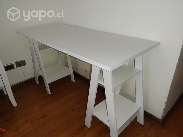 Escritorio Blanco 135 cm × 60 cm × 76.5 cm - Imagen 2
