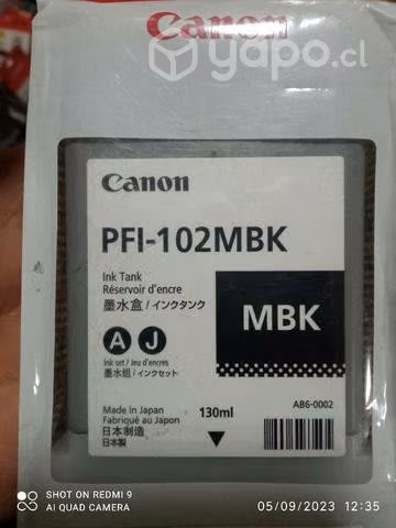 Tinta Canon pfi 102mbk black original