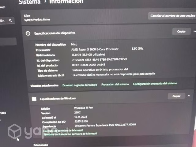 PC Gamer RTX4060 Ryzen5 5600 16GB RAM SSD1TB