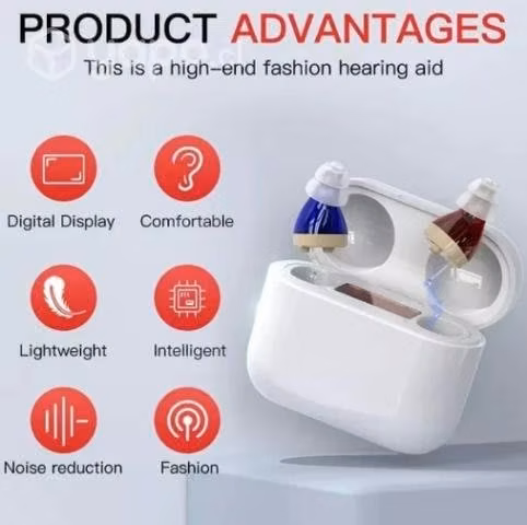 Audifono para sordera invisible recargable (2 unid