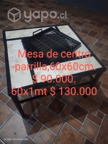 Mesa para terraza con parrilla