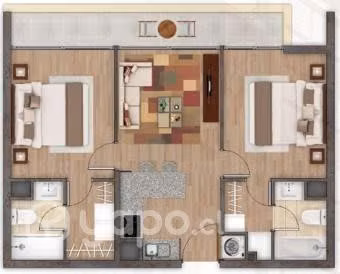 Arriendo DEPARTAMENTO nAMOBLADO-metro SANTA ISABEL - Imagen 4