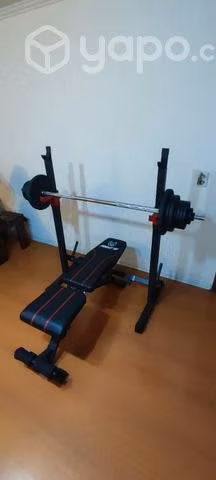 Mancuernas, Barras, Disco Pesas, Banca, Squat Rack