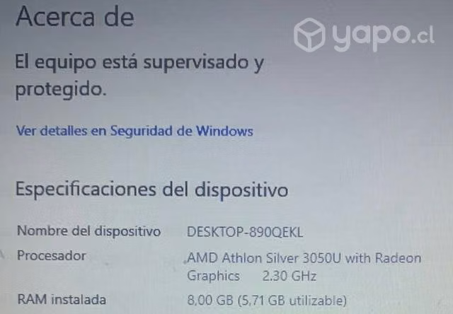 Notebook Lenovo ideapad 3, 8 gb ram, disco SSD