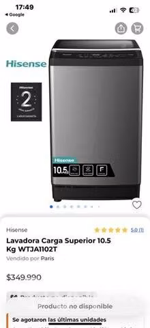 Lavadora Hisense