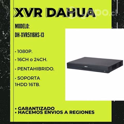 Xvr dahua modelo: dh-xvr5116hs-i3