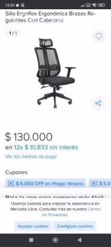 Silla ergonómica de oficina