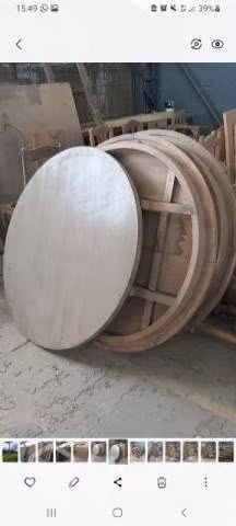 3 cuebiertas de mesa de madera de Eucaliptus