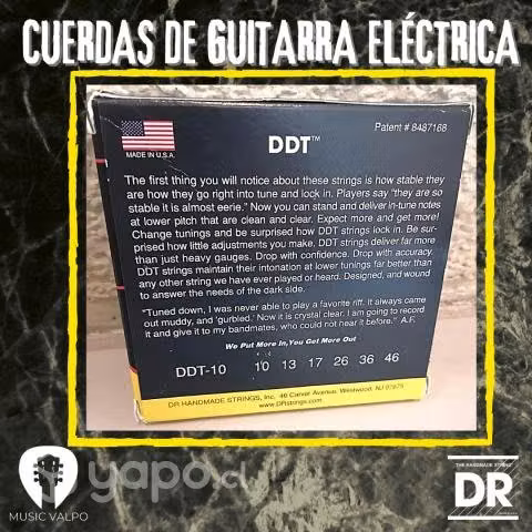 Cuerdas de guitarra eléctrica dr ddt medium 10-46