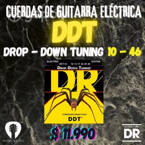 Cuerdas de guitarra eléctrica dr ddt medium 10-46