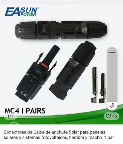 Conectores MC4 para paneles tengo 80 nuevos