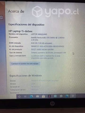 Notebook HP como nuevo - Imagen 2