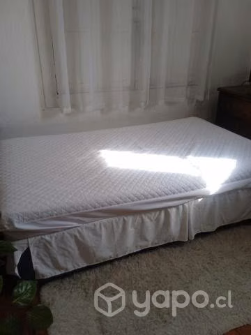 Cama 1.5 plaza con cajonera más colchon