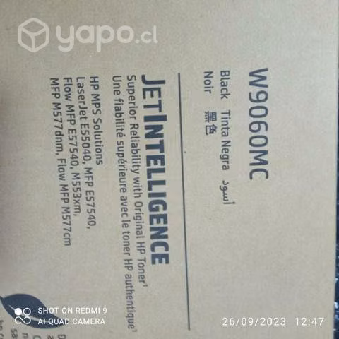 Toner HP w9060mc black original de alta