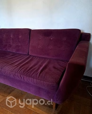 Sofá velvet morado - Imagen 2