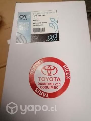 Filtro Aire toyota yaris 2014 en adelante