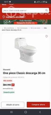 Inodoro y mueble vanitorio nuevo en caja