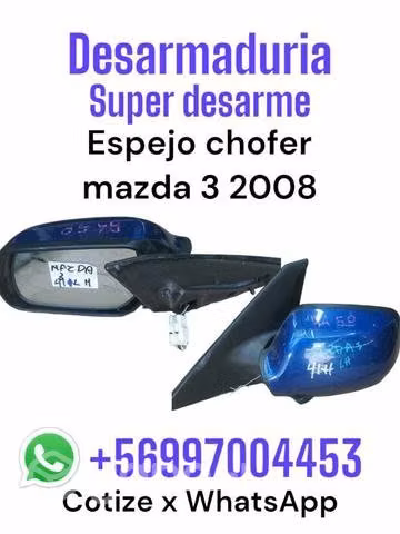 Espejo izquierdo Mazda 3 año 2008