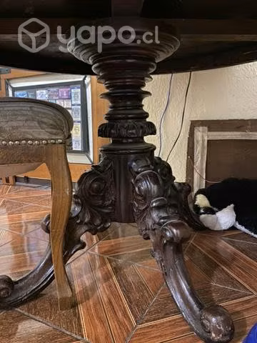 Mesa de comedor de madera roble