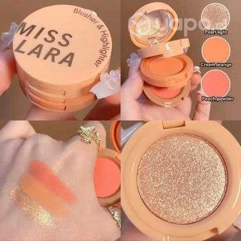 Rubor/iluminador Compacto 3 Tonos Con Espejo Nuevo