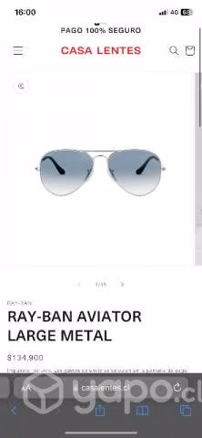 Lentes RayBan Aviator Large Metal - Imagen 2