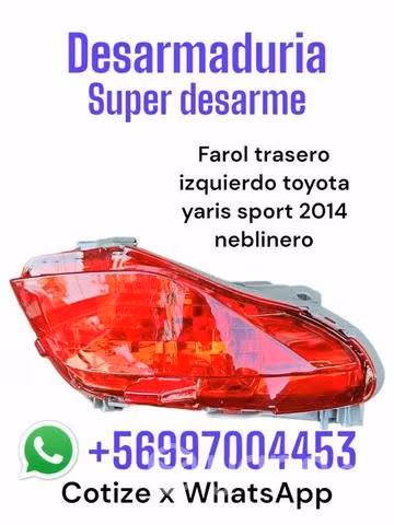 Faro trasero izquierdo Toyota Yaris sport año 2014
