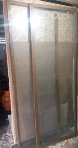 Ventanal doble color madera