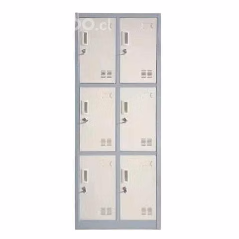 Locker casillero metalico 2 cuerpos 6 puertas