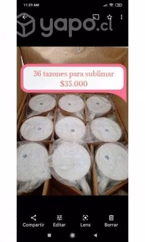 Tazones para sublimar