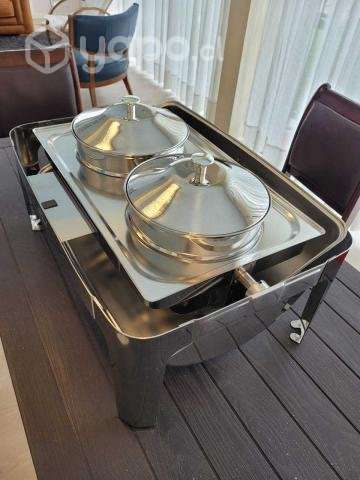 Set CHAFFER / CHAFFING Acero Inoxidable TAPA ROLL - Imagen 4